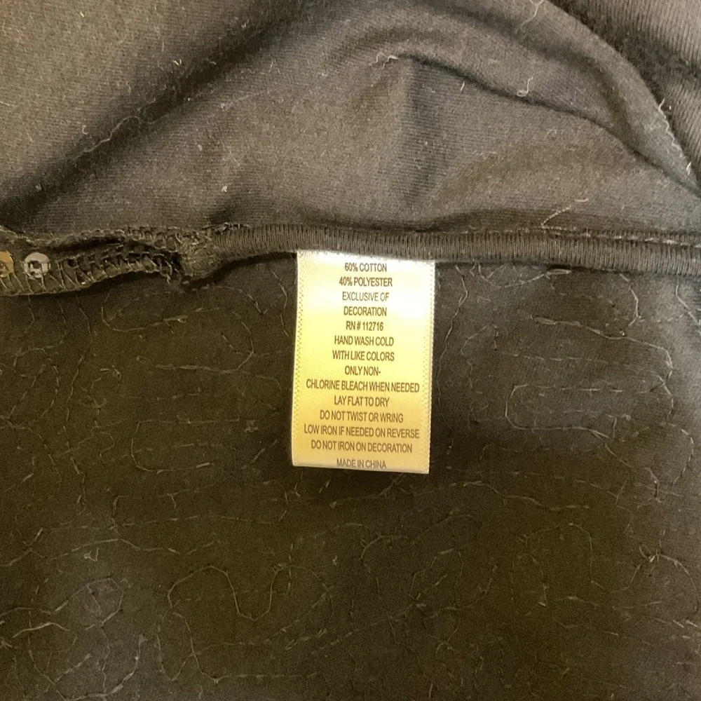 Quacker Factory Black Sequin Hoodie Size Large - Picture 9 of 9